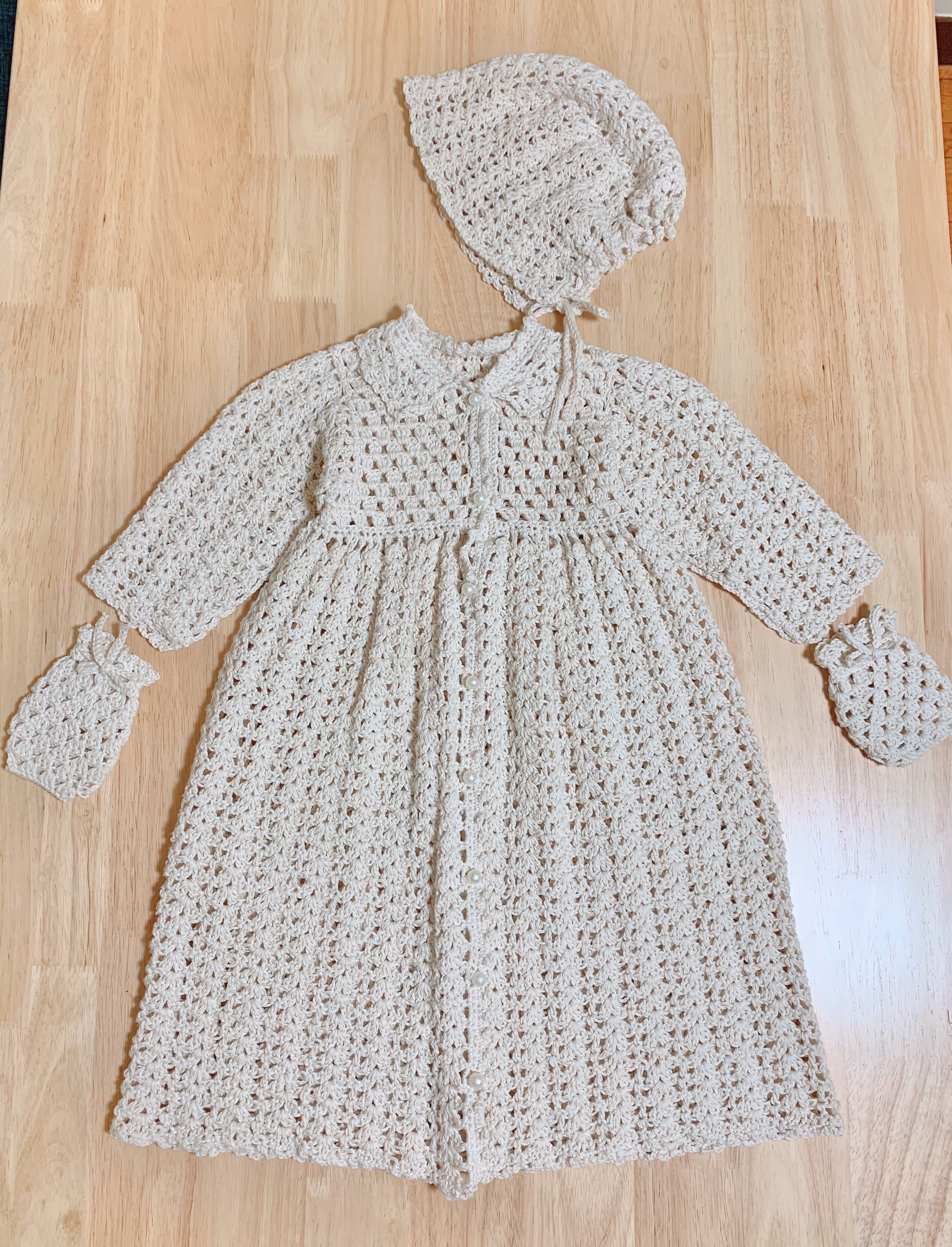 妊娠中 セレモニードレスを手編みで作ってみた かおみろぐ
